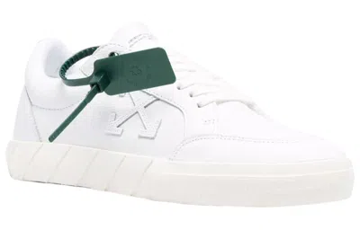 Off-white Low Vulcanized Canvas Sneaker 'white Green' In Multi