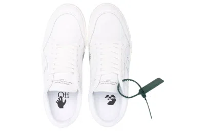 Off-white Low Vulcanized Canvas Sneaker 'white Green' In Multi