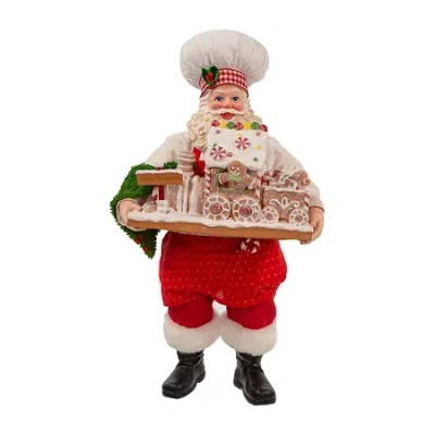 Kurt Adler 11in Fabrichã£â° With Gingerbread Train Christmas Santa Figurine In Multi