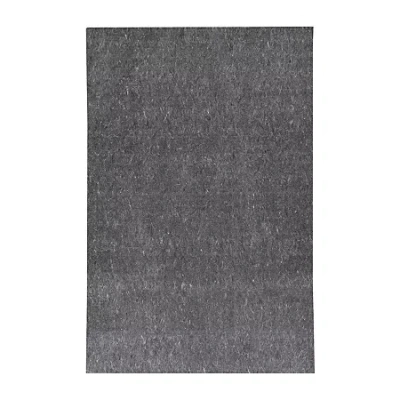 Linon Underlay Solid Rectangular Accent Rug In Gray