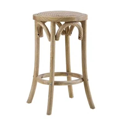 Asstd National Brand Rae Rattan Seat Backless Counter Stool In Brown ...