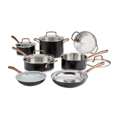 Cuisinart Elegance Stainless Steel 11-pc. Cookware Set In Black