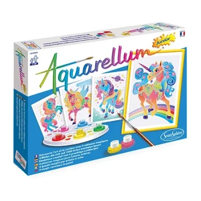 Sentosphere Usa Aquarellum Junior - Unicorns Painting Kit In Multi