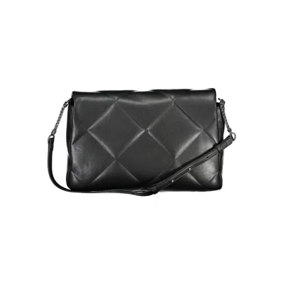 Calvin Klein Black Polyester Handbag In Red