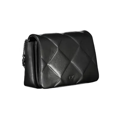 Calvin Klein Black Polyester Handbag In Red