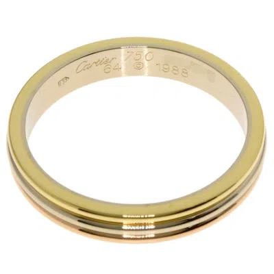 Pre-owned Cartier Pink White Yellow Band Ring () In Multi