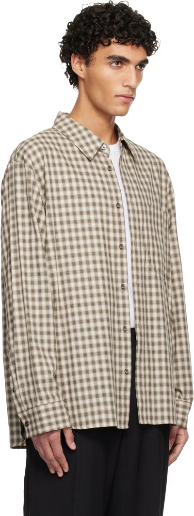Solid Homme Brown Small Check Shirt In Multi