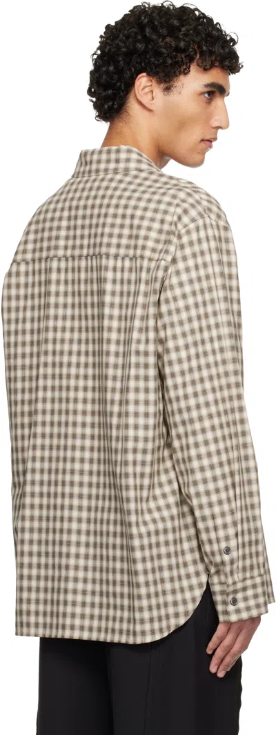 Solid Homme Brown Small Check Shirt In Multi