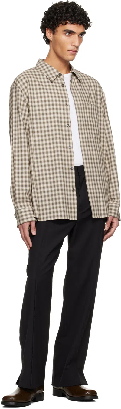 Solid Homme Brown Small Check Shirt In Multi