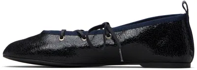 Paloma Wool Navy Pina Ballerina Flats In Black