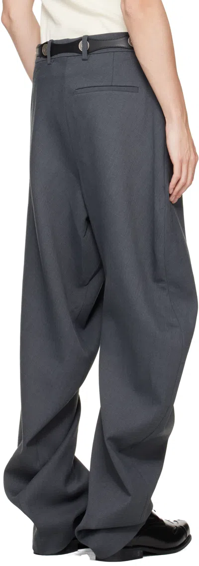 Charles Jeffrey Loverboy Gray Topsy Turvy Trousers In Gray