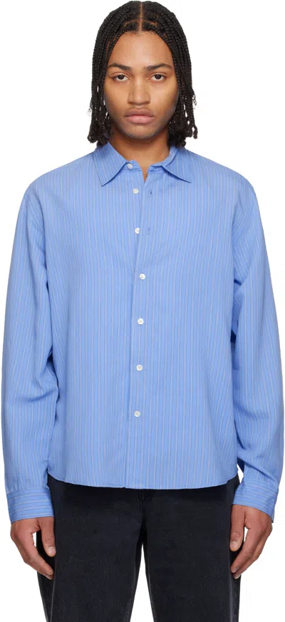 Hope Blue Relaxed Button-up Shirt In Multi