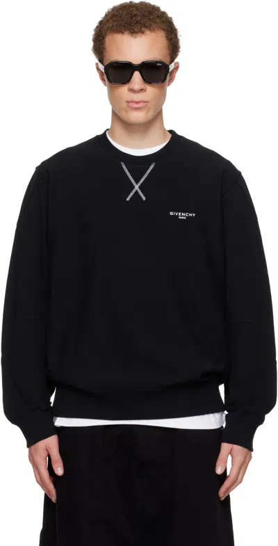 Givenchy Crew Neck Long Sleeve Ribbed Sweatshirt In Multi