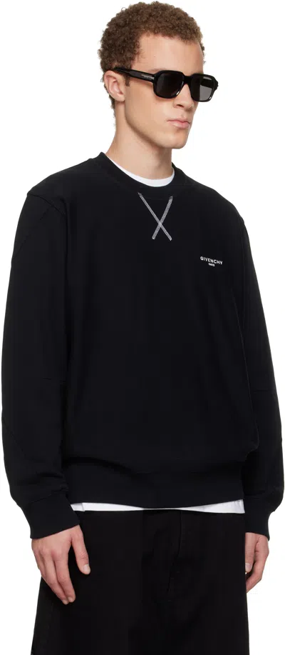Givenchy Crew Neck Long Sleeve Ribbed Sweatshirt In Multi