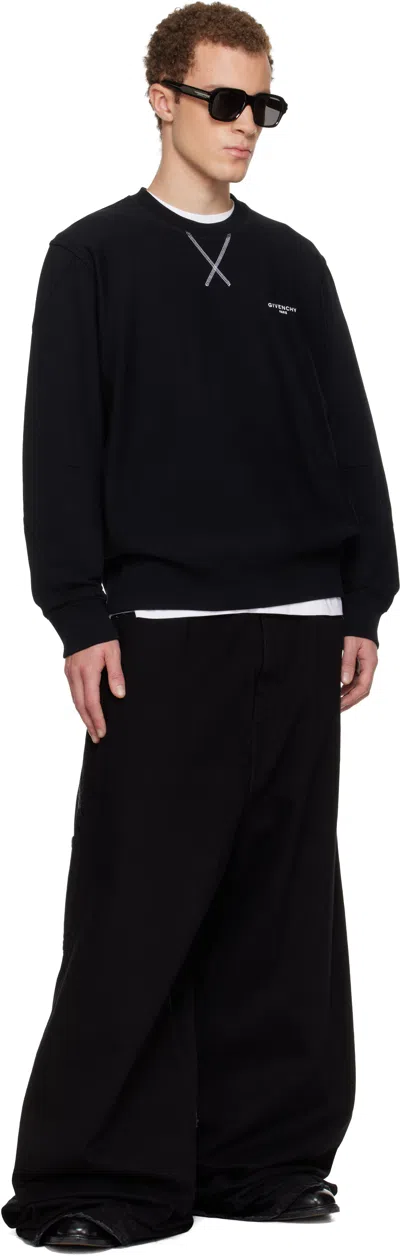 Givenchy Crew Neck Long Sleeve Ribbed Sweatshirt In Multi