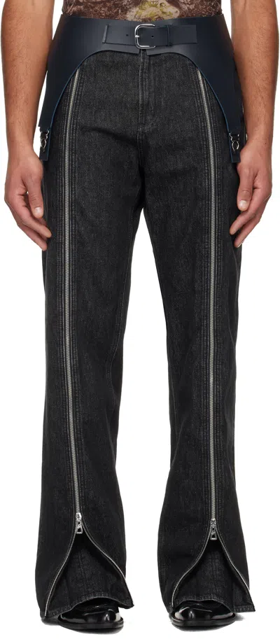 Jean Paul Gaultier Navy 'the Garter' Belt In Blue