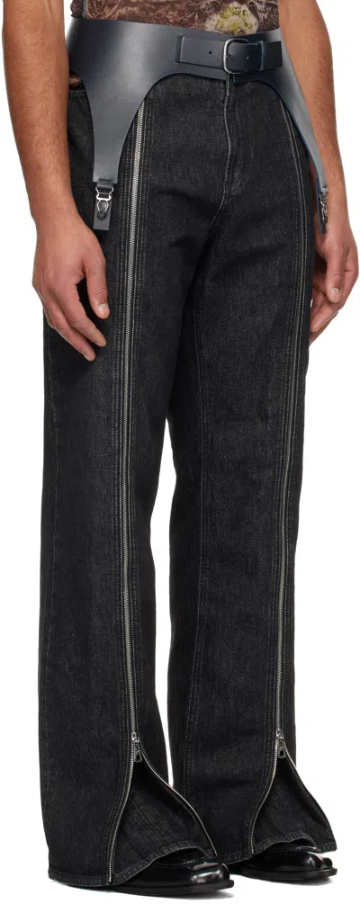 Jean Paul Gaultier Navy 'the Garter' Belt In Blue