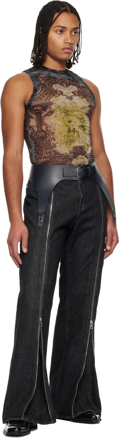 Jean Paul Gaultier Navy 'the Garter' Belt In Blue