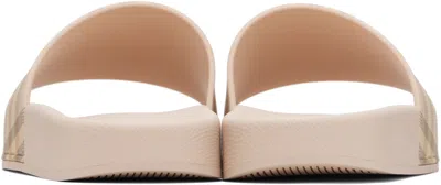 Burberry Furley Check Slide Sandals In Neutral