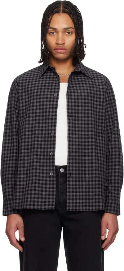 Sunflower Checked Shirt In Black