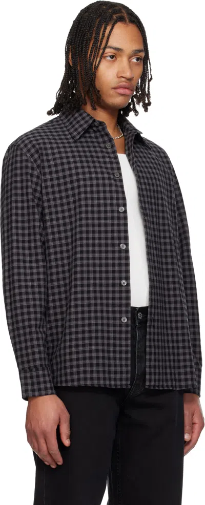 Sunflower Checked Shirt In Black
