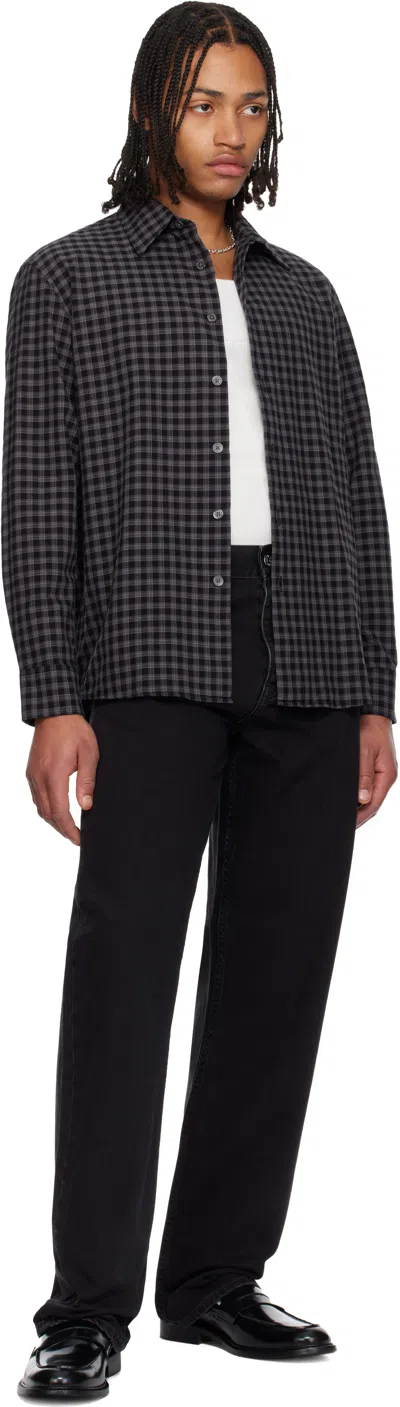 Sunflower Checked Shirt In Black