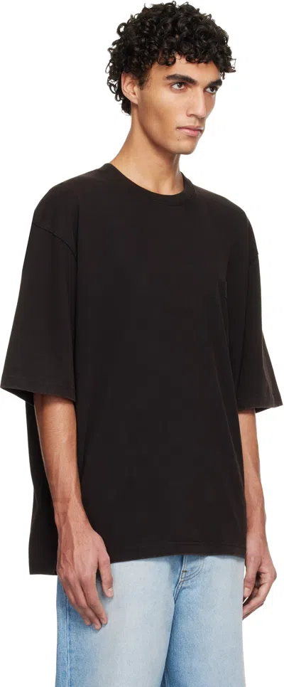 Solid Homme Black Lp Graphic T-shirt In Multi