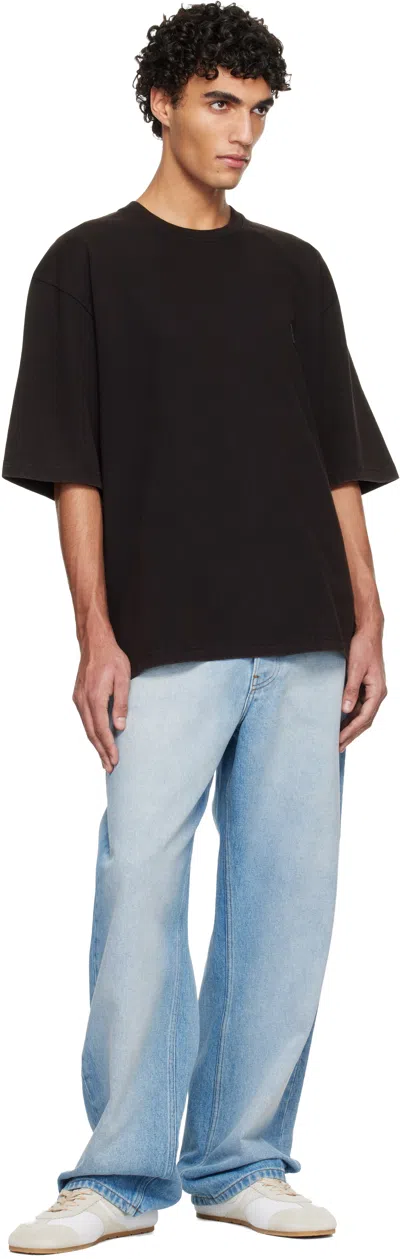 Solid Homme Black Lp Graphic T-shirt In Multi