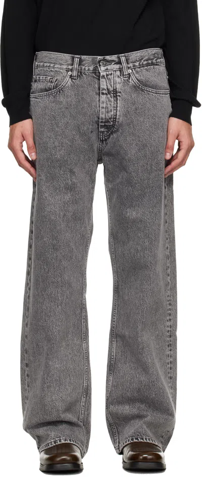 Hope Gray Loose-fit Criss Jeans In Gray