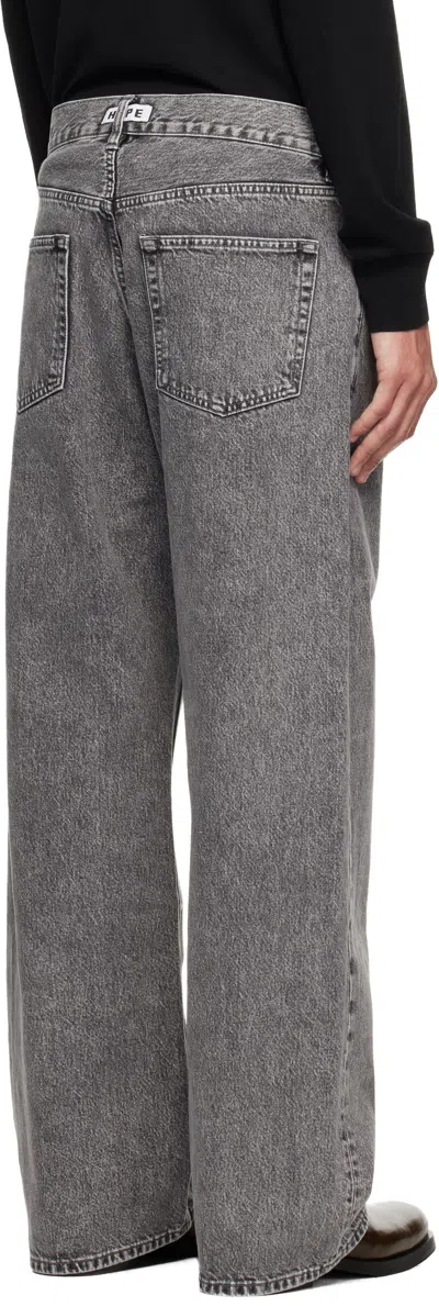 Hope Gray Loose-fit Criss Jeans In Gray