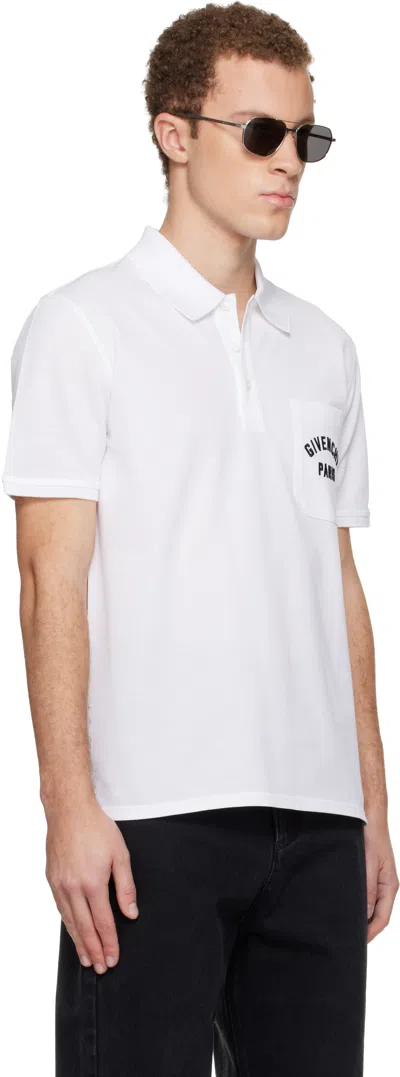 Givenchy Polo Shirt With Short Sleeves And Chest Pocket In White