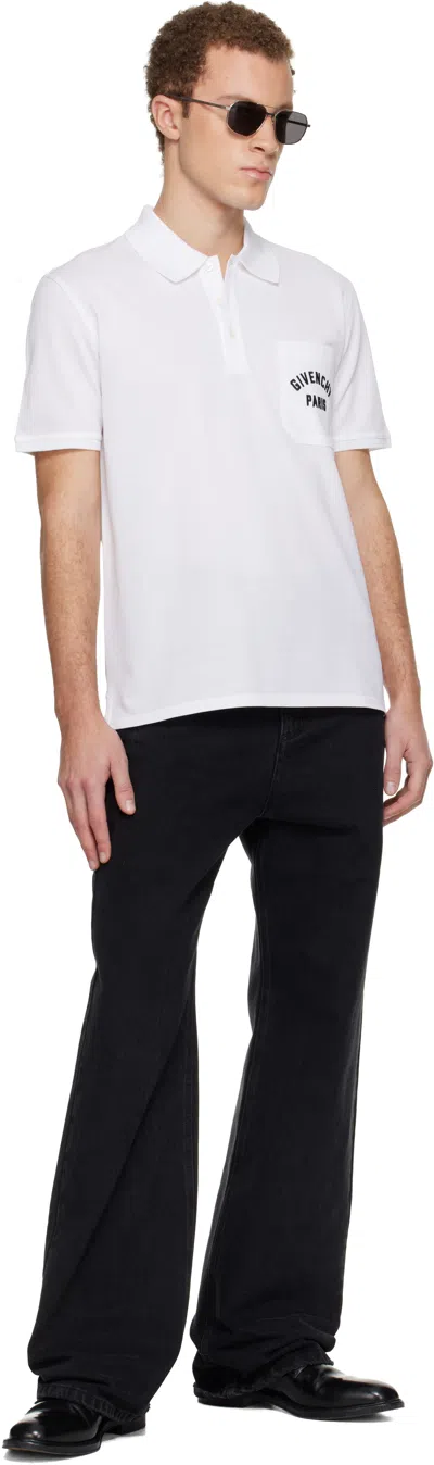 Givenchy Polo Shirt With Short Sleeves And Chest Pocket In White