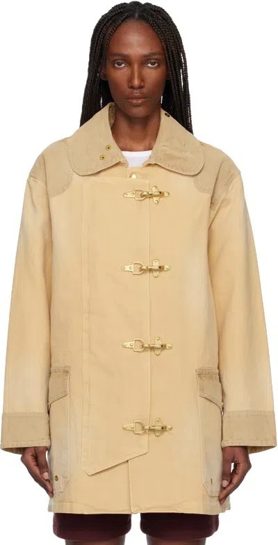Wales Bonner Beige 'the Sierra' Coat In Neutral