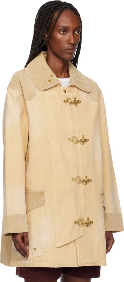 Wales Bonner Beige 'the Sierra' Coat In Neutral