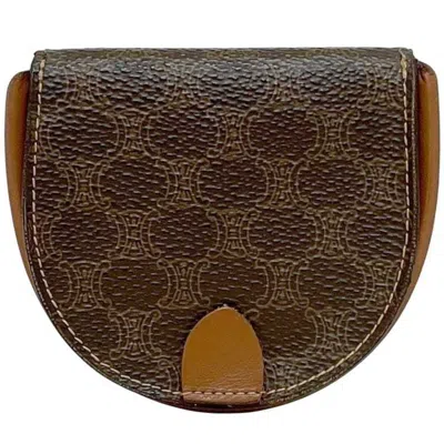 Pre-owned Celine Brown Pvc Leather Coin Purse/coin Case ()