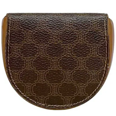 Pre-owned Celine Brown Pvc Leather Coin Purse/coin Case ()