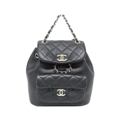 Pre-owned Chanel Black Leather Backpack ()