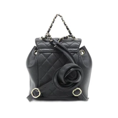 Pre-owned Chanel Black Leather Backpack ()