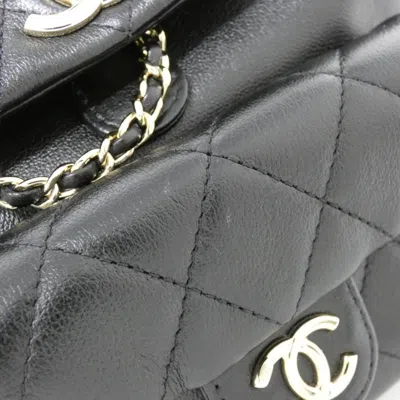 Pre-owned Chanel Black Leather Backpack ()