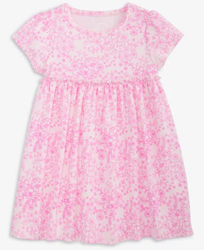 First Impressions Girls Toddler 2t-4t Linear Flower Printed Dress, Macy's Exclusive In Multi