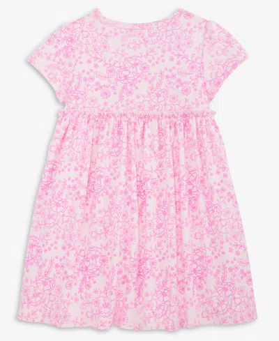 First Impressions Girls Toddler 2t-4t Linear Flower Printed Dress, Macy's Exclusive In Multi