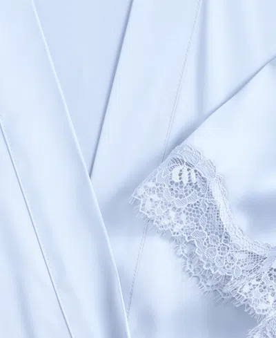 Inc International Concepts Women's Lace-trim Stretch Satin Robe, Created For Macy's In Animal Print