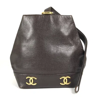 Pre-owned Chanel Blue Grained Calfskin Shoulder Bag ()