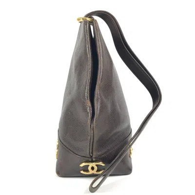 Pre-owned Chanel Blue Grained Calfskin Shoulder Bag ()