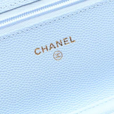 Pre-owned Chanel Blue Grained Calfskin Shoulder Bag ()