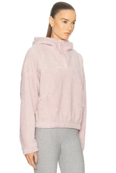 Beyond Yoga Unity Quarter Zip Up Hoodie In Pink