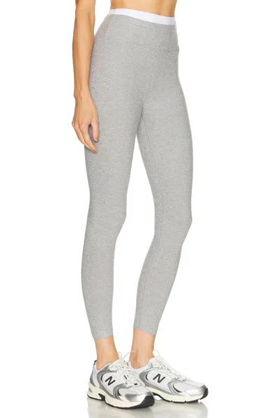 Beyond Yoga Spacedye Layered High Waisted Midi Legging In Silver