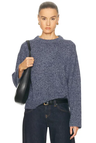The Elder Statesman Zuma Marl Crewneck Sweater In Blue