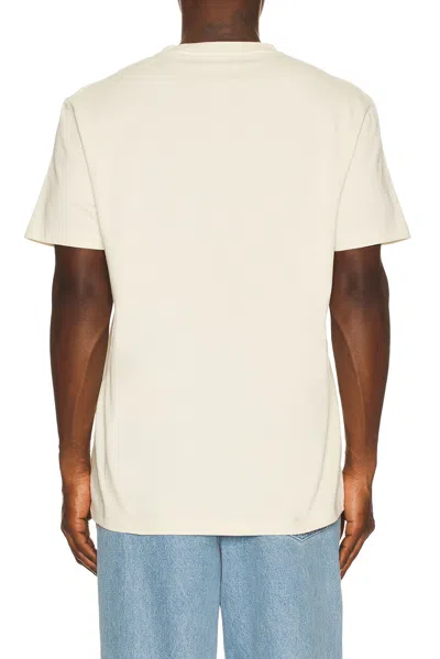 Alexander Mcqueen Men Cotton T-shirt With A Flocked Logo Printed In Neutral
