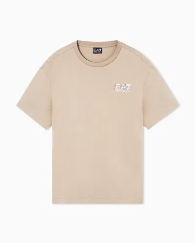 Ea7 Regular Fit T-shirts In Sand
